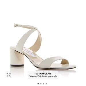 Jimmy Choo Cream Block Heel Sandals